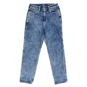 HOLLISTER Ultra High-Rise Mom Jean Vintage Stretch Acid Wash US 4 Small